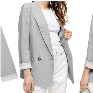 Preloved TopShop Raw Edge double knit blazer size 8